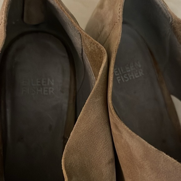 Eileen Fisher Jenkins Tumbled Nubuck Booties Light Brown, Size 8.5 - Picture 8 of 10